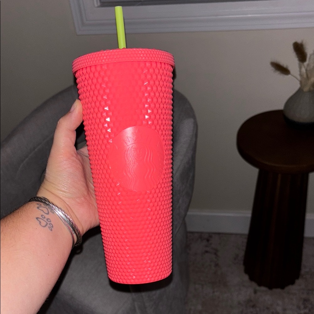 Starbucks Coral Textured Tumbler